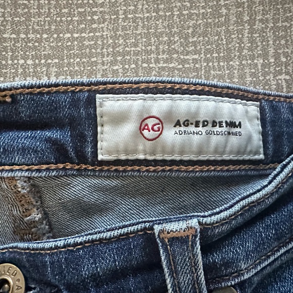 AG Adriano Goldschmied Medium Washed Blue Skinny The Prima Crop Jeans size 28 - Picture 6 of 12